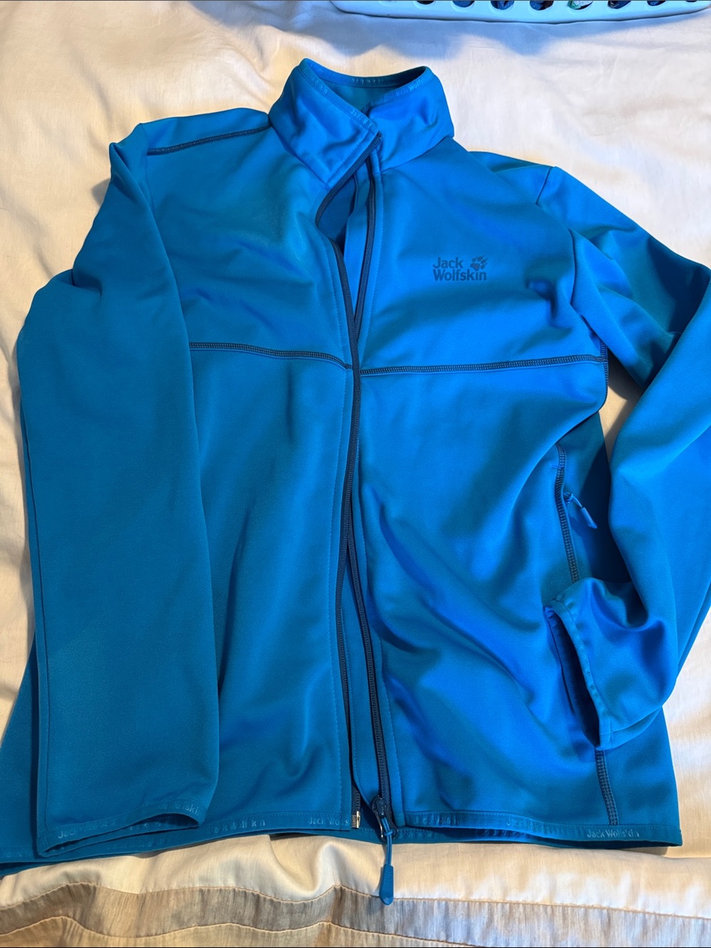Jack Wolfskin Vibrant Blue Full-Zip Softshell